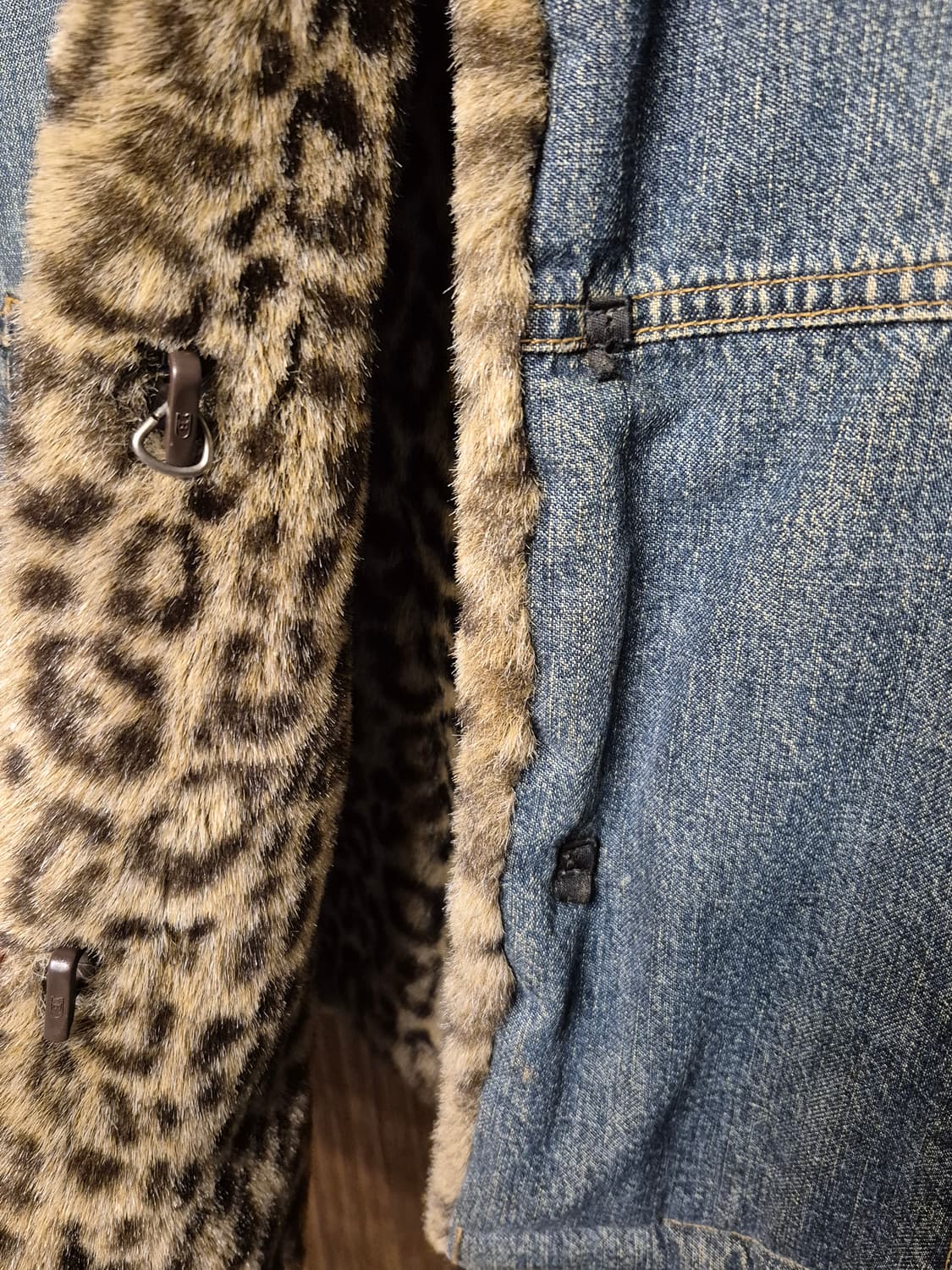 LEOPARD FUR DENIM JACKET 상품이미지7