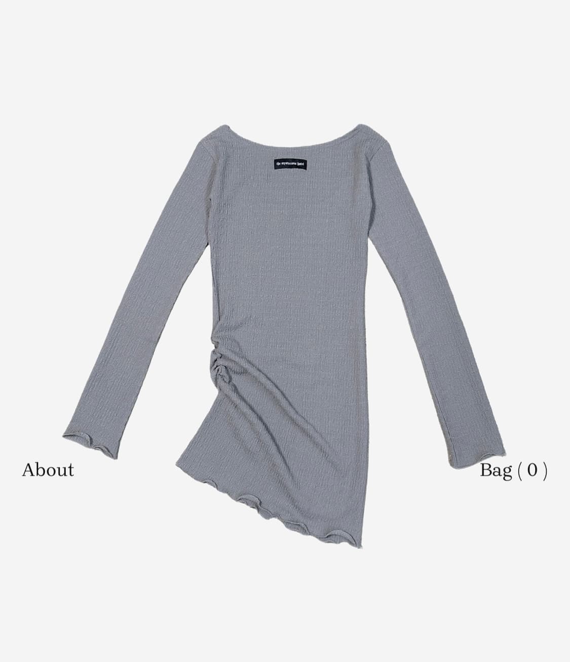 더미스테리어스호텔 언발란스 셔링 원피스 상품이미지3