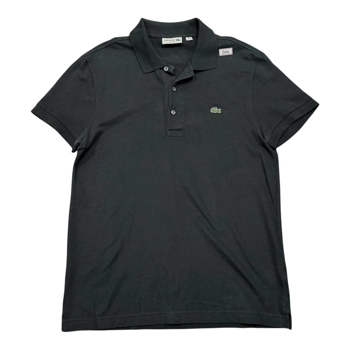 ✨ (바배) 라코스테 슬림핏 블랙 카라 반팔티  상품이미지1
