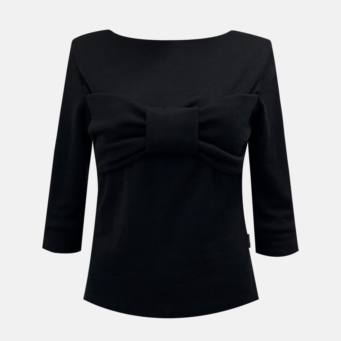 체메씨 BOW HALF TEE (BLACK) 보우 하프티 상품이미지1