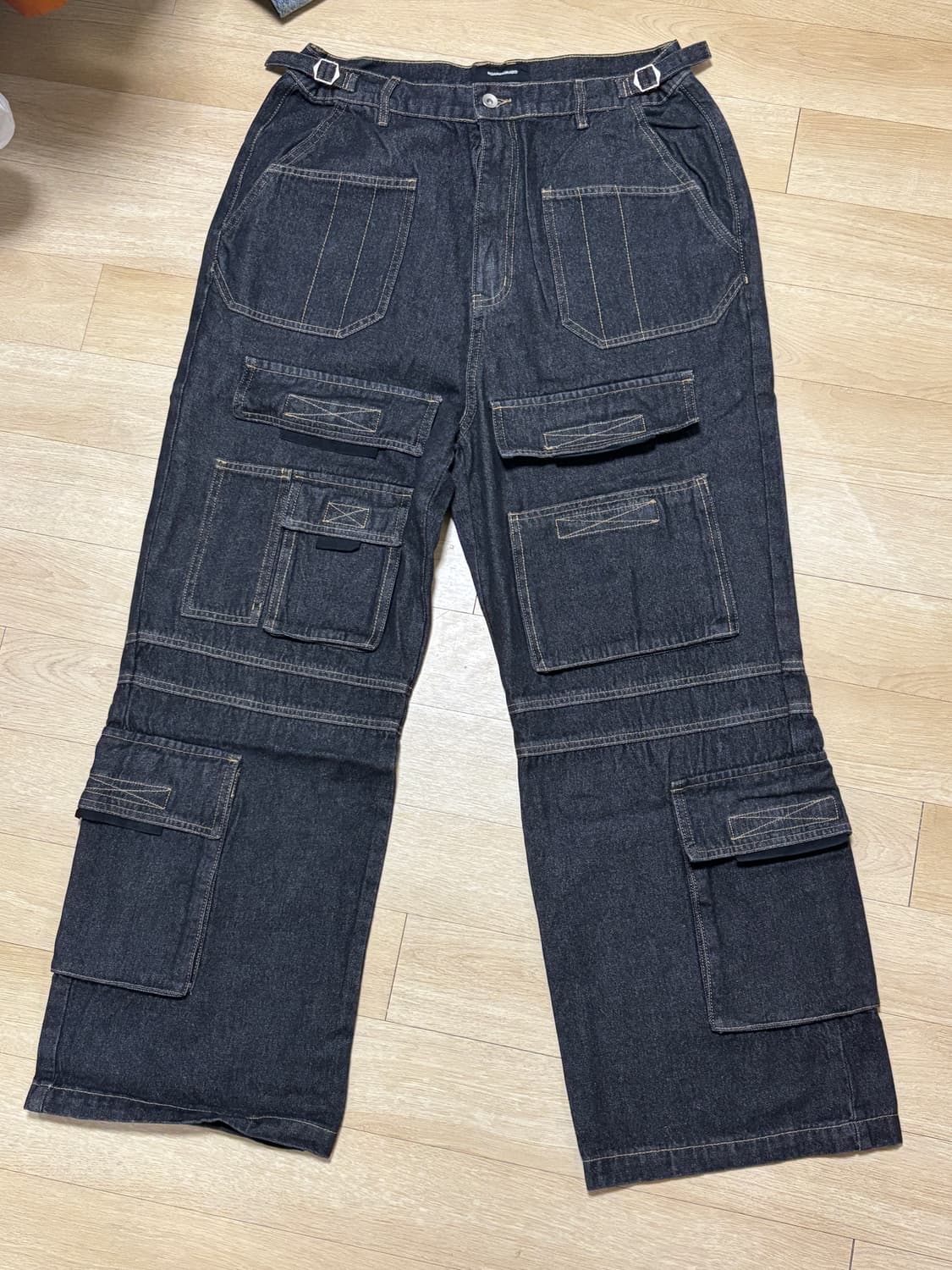 로어링라드 데님 카고 와이드팬츠 XL 상품이미지2