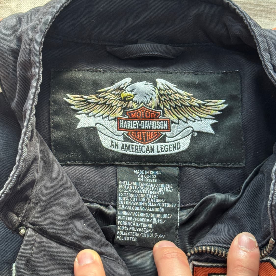 할리데이비슨 빈티지 빅로고 워크자켓 100 상품이미지7
