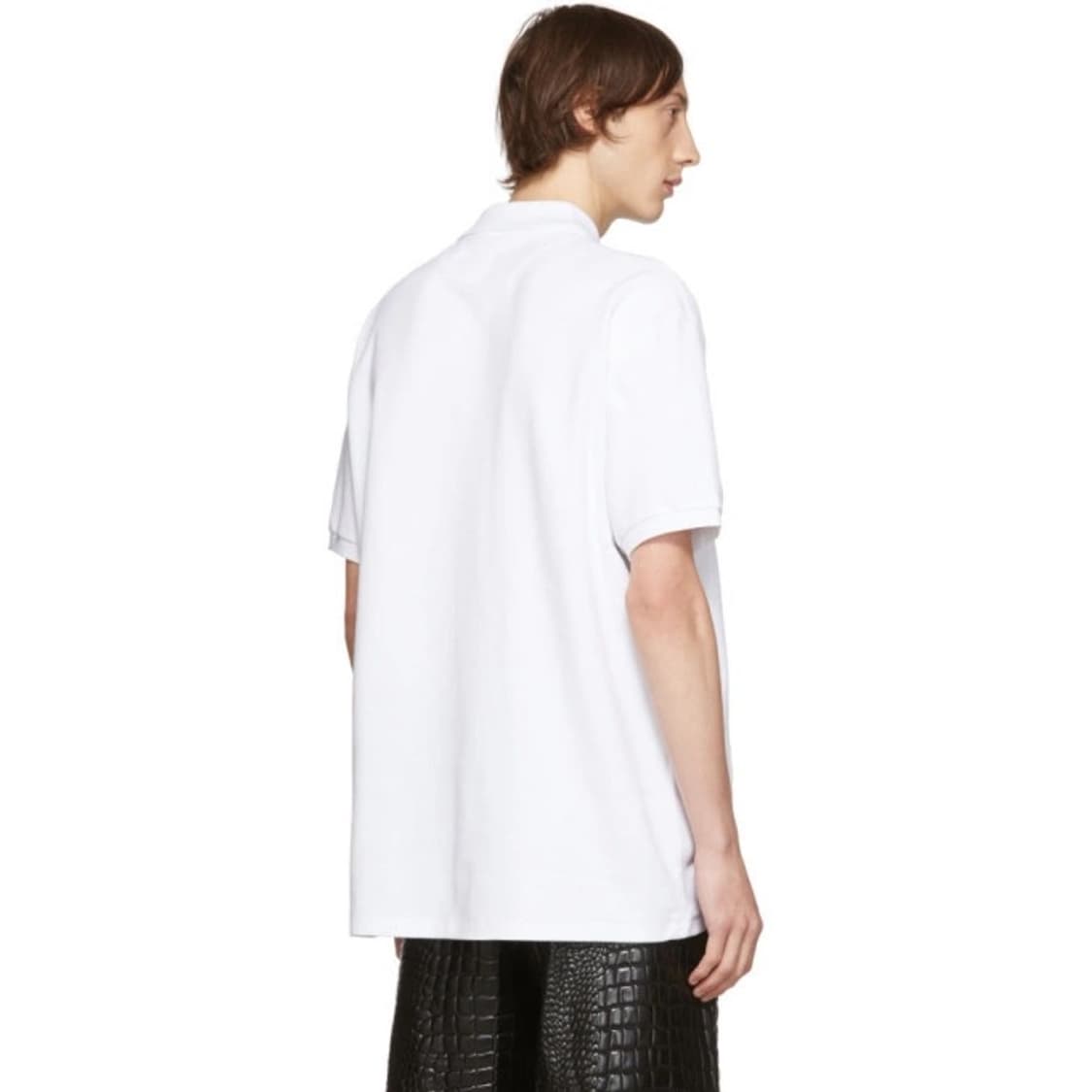 [M] 라프시몬스 화이트 일루젼 폴로 셔츠 상품이미지4