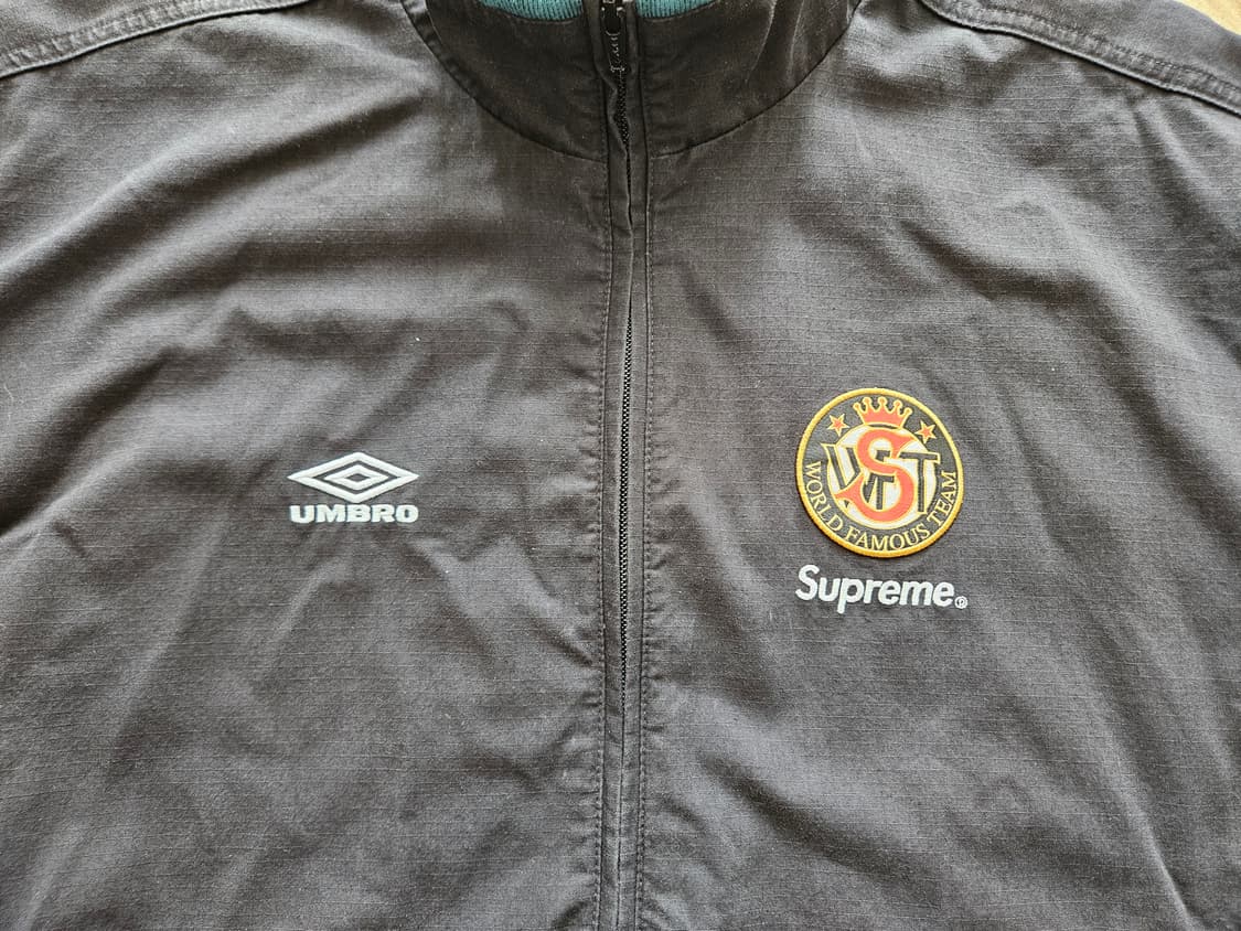 슈프림 x 엄브로 코튼 립스탑 트랙 자켓 블랙 M- 23FW 상품이미지2