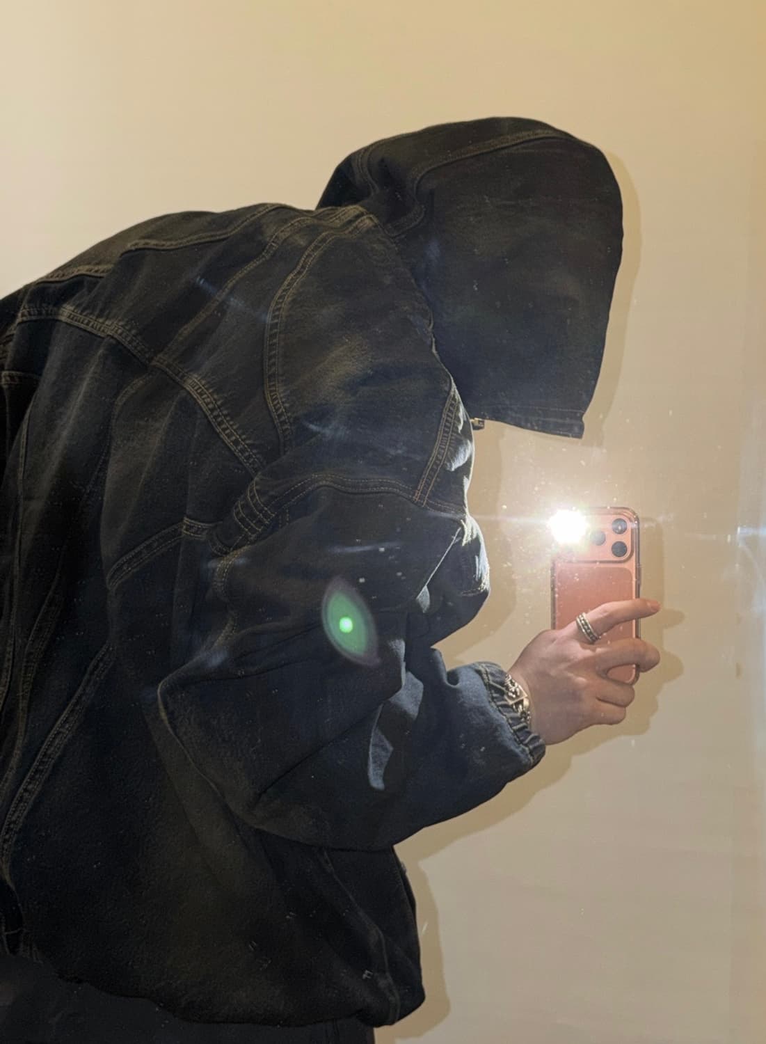 떠그클럽 데님 후드 자켓 (새상품) 상품이미지3