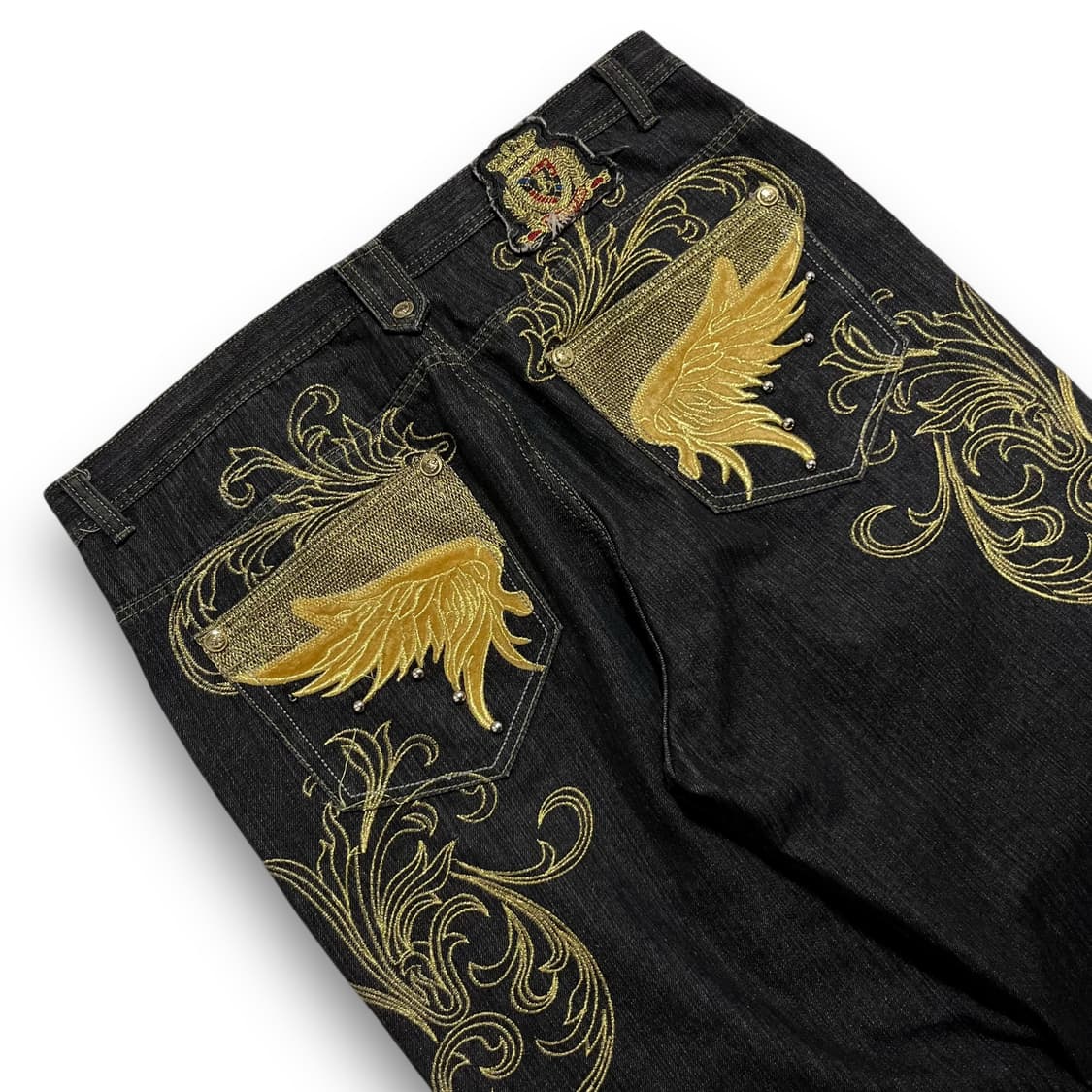 Crown Holder Gold Embroidered Jeans 상품이미지3