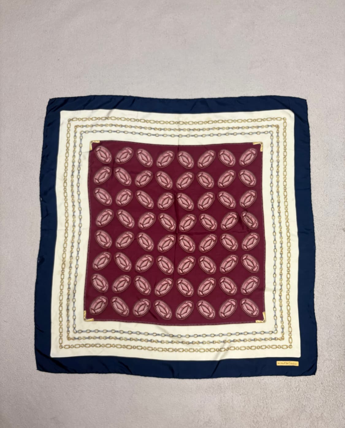 [정품] 빈티지 머스트 드 까르띠에 실크 스카프 상품이미지1