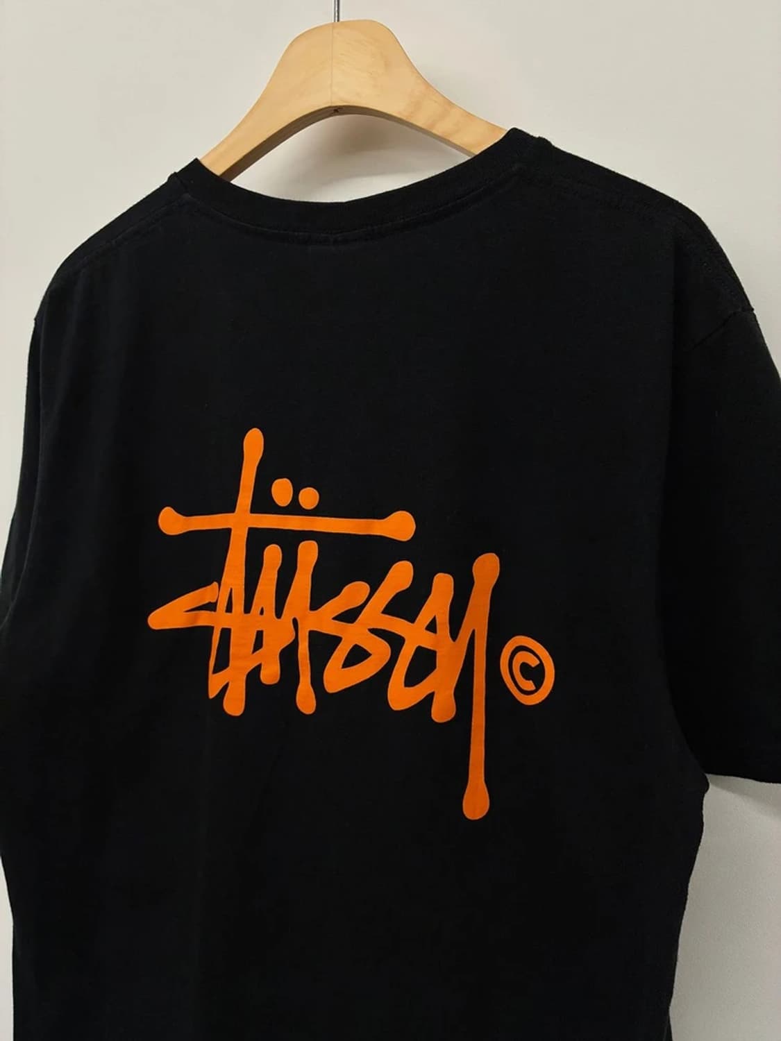 스투시 오렌지 스탁로고 코튼 반팔 티셔츠 PN9795 상품이미지2