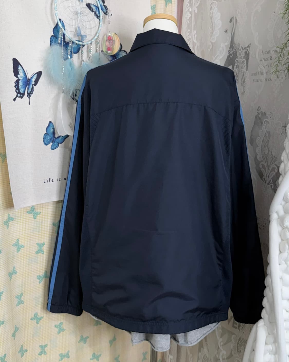 아디다스 네이비 & 블루 오버핏 바람막이 상품이미지6