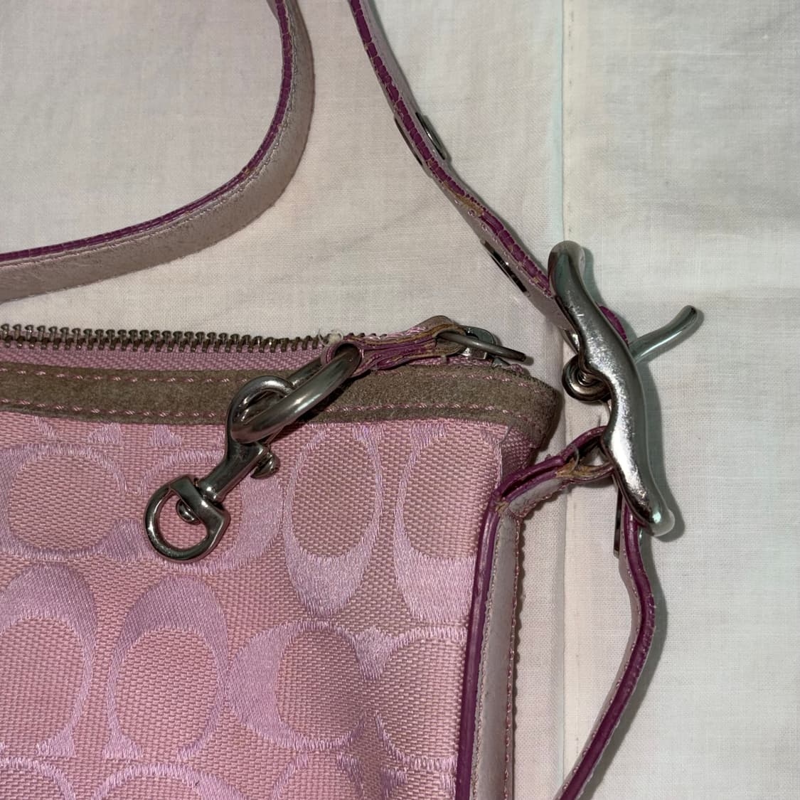 빈티지 코치 핑크 크로스백 숄더백 상품이미지8