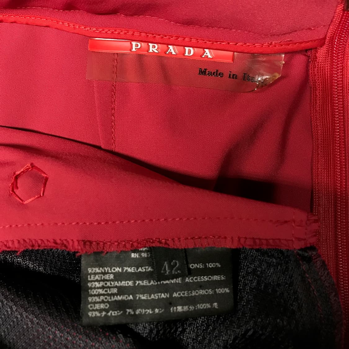 프라다 스포츠 스커트 레드 42 상품이미지8