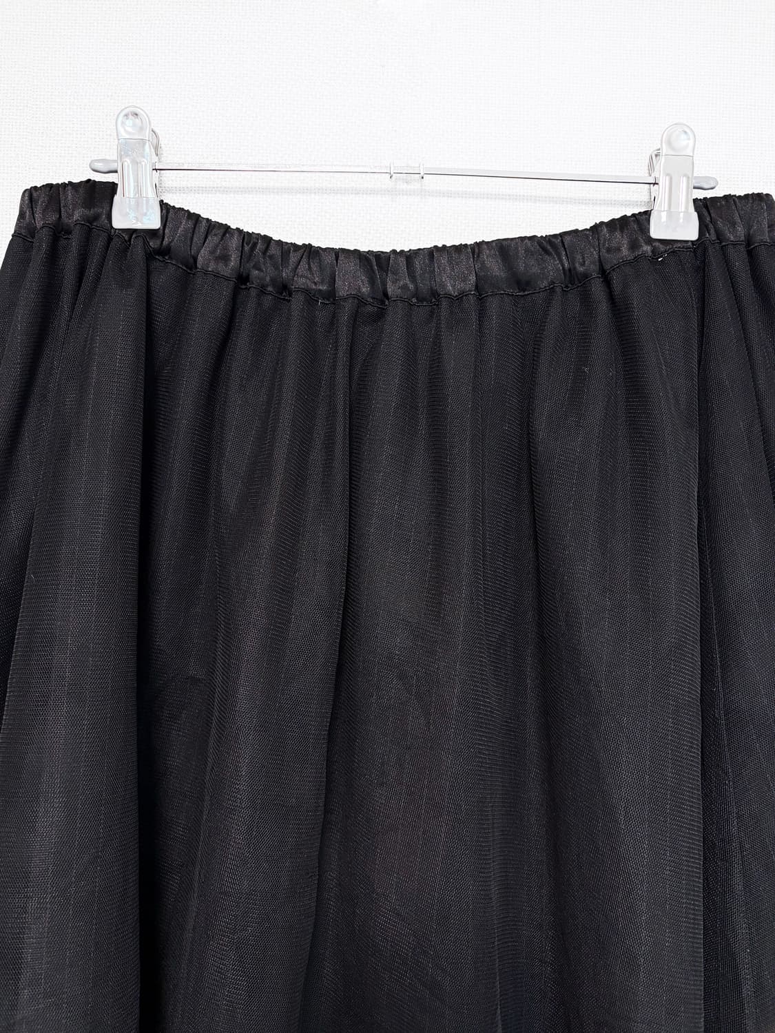 Reversible Sheer Midi Skirt - Black 상품이미지7