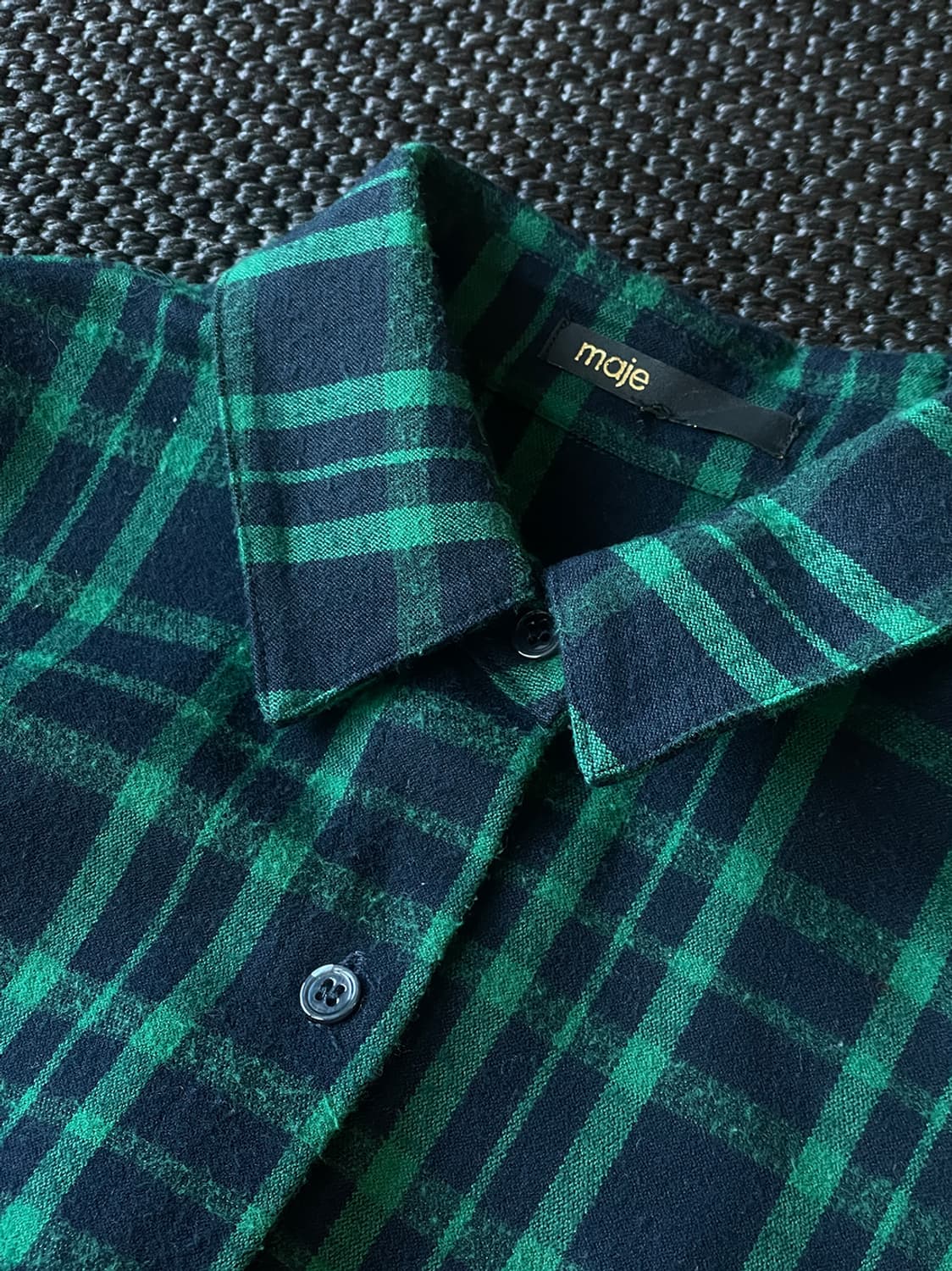 마쥬 그린 체크 원피스 상품이미지4