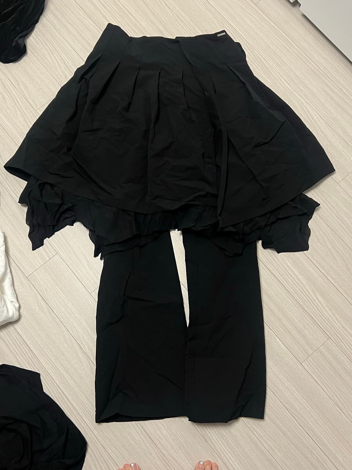 미세키서울 레이어드 팬츠 스커트 상품이미지1