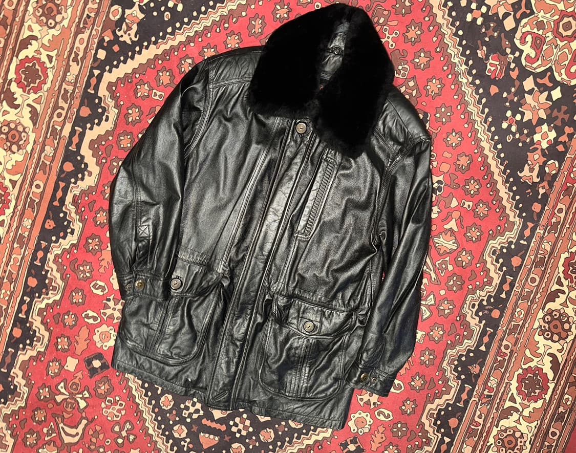 ( L-XL ) 가죽코트 가죽카코트 레더자켓 소가죽자켓 양가죽자켓 상품이미지1