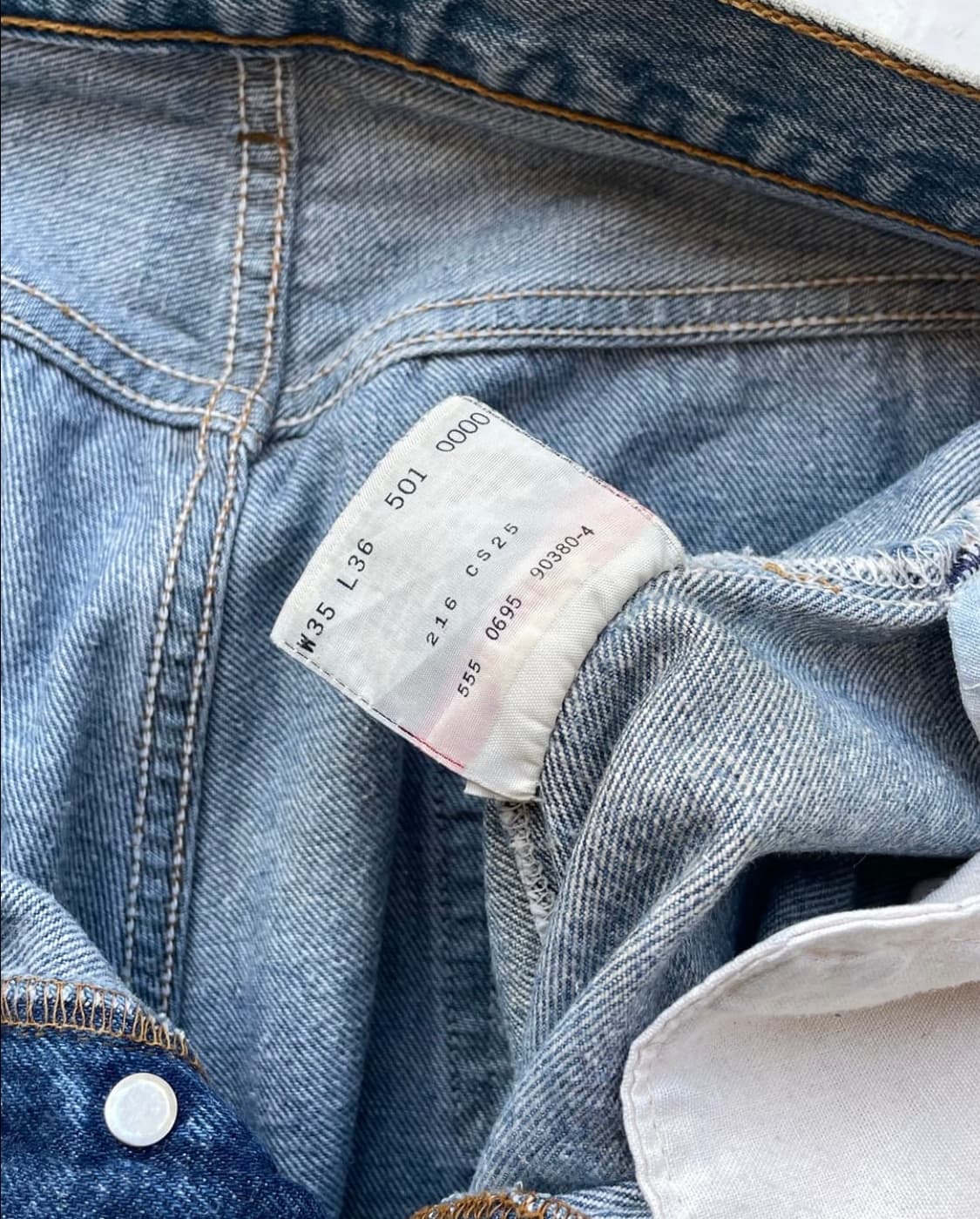 90s USA Levi's 501xx (555 Factory) 35x36 상품이미지5