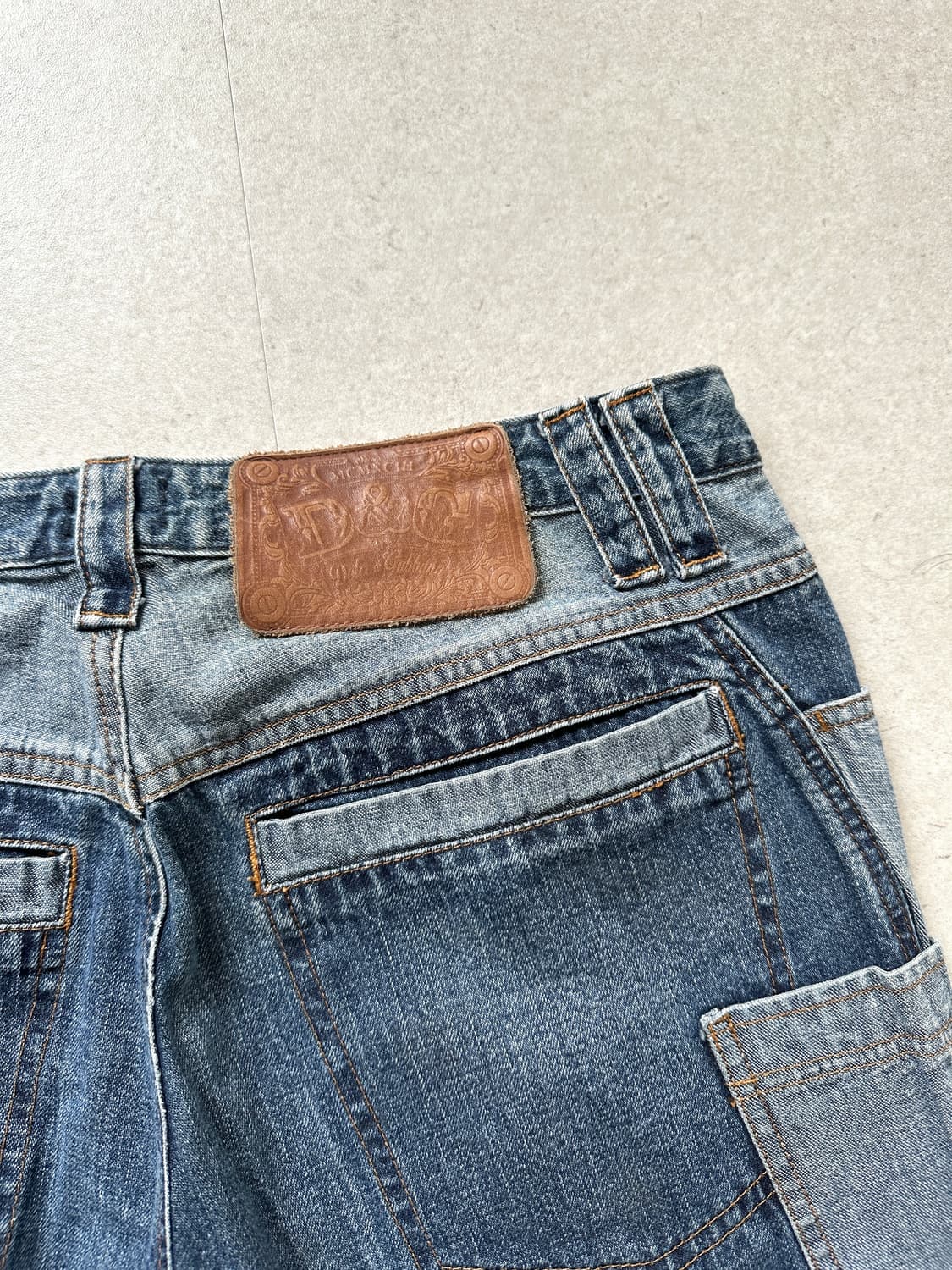 돌체앤가바나 2000s 레이어드 와이드 새깅진 상품이미지7