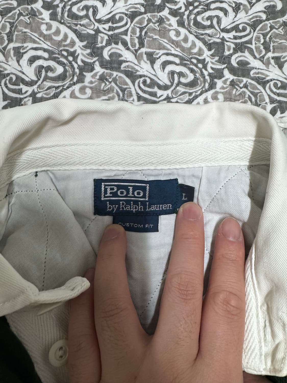 폴로 랄프로렌 럭비 셔츠 L 올리브 그린 상품이미지6