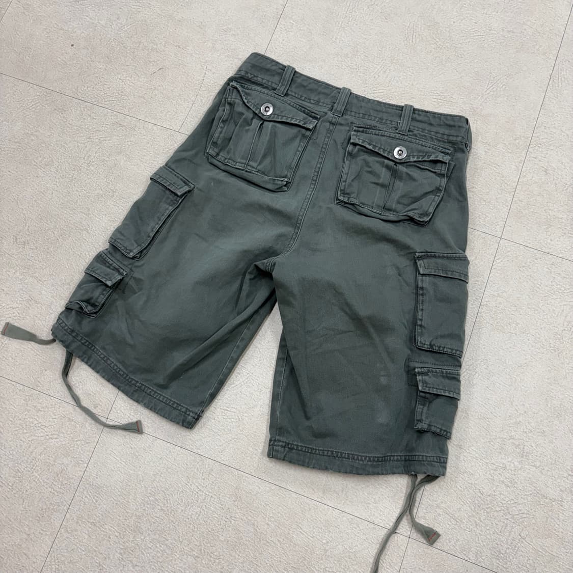 빈티지 카키 카고 하프팬츠 상품이미지2