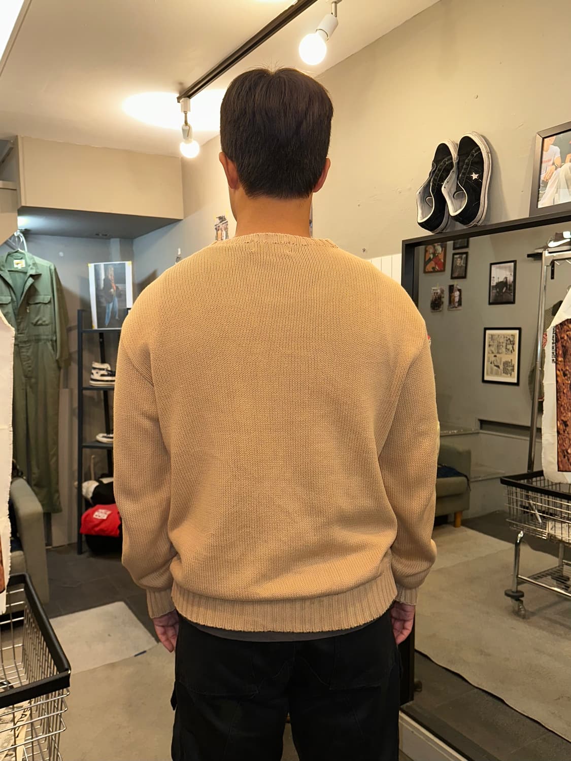 90’s Polo Ralph Lauren logo beige knit 상품이미지7