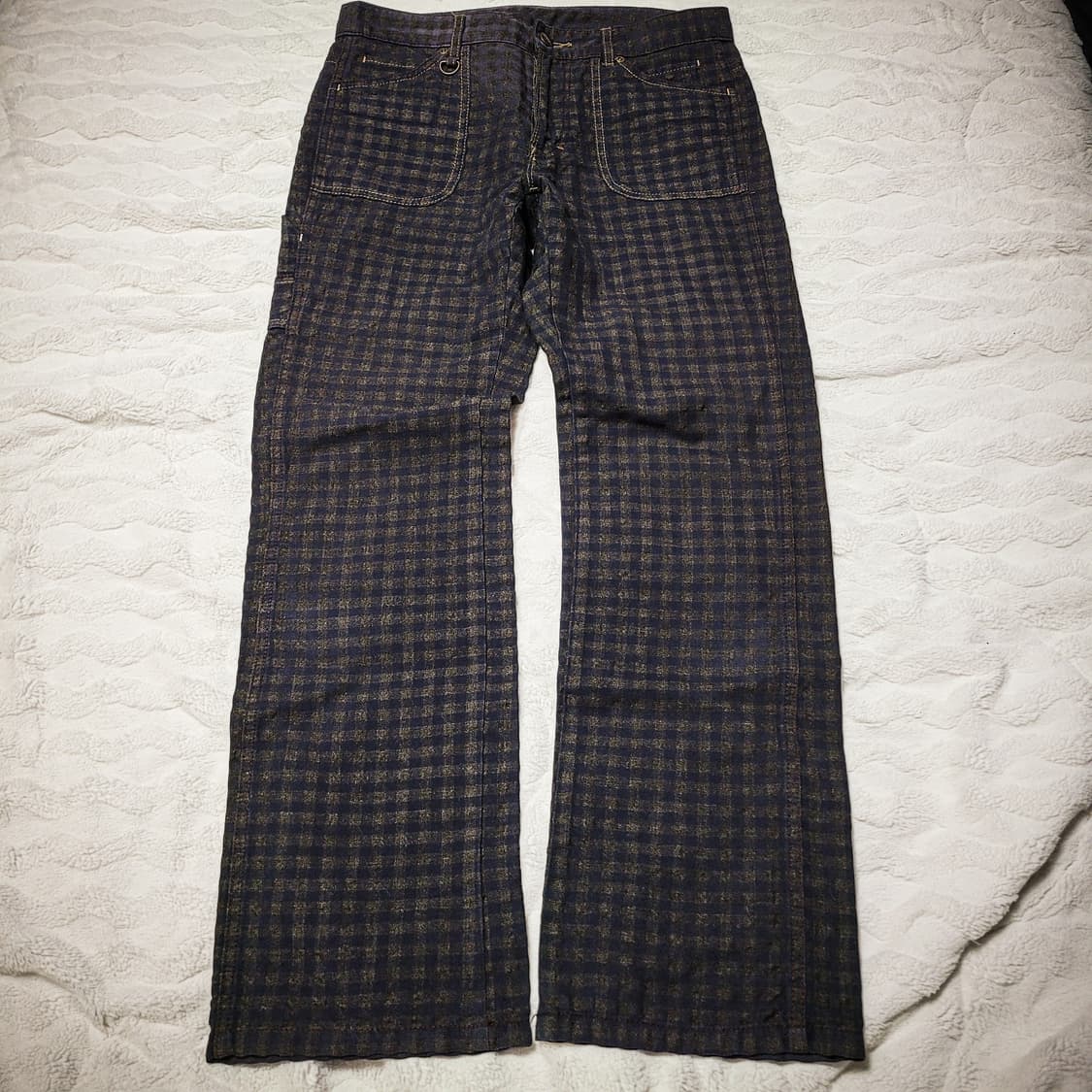 00s Check Pattern Straight Pants 상품이미지3