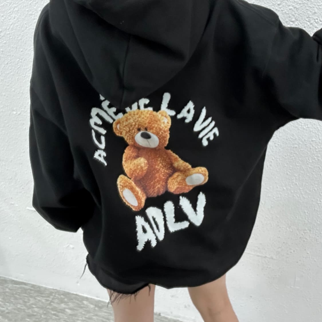 아크메드라비 프린팅로고 블랙 후드 2 상품이미지2