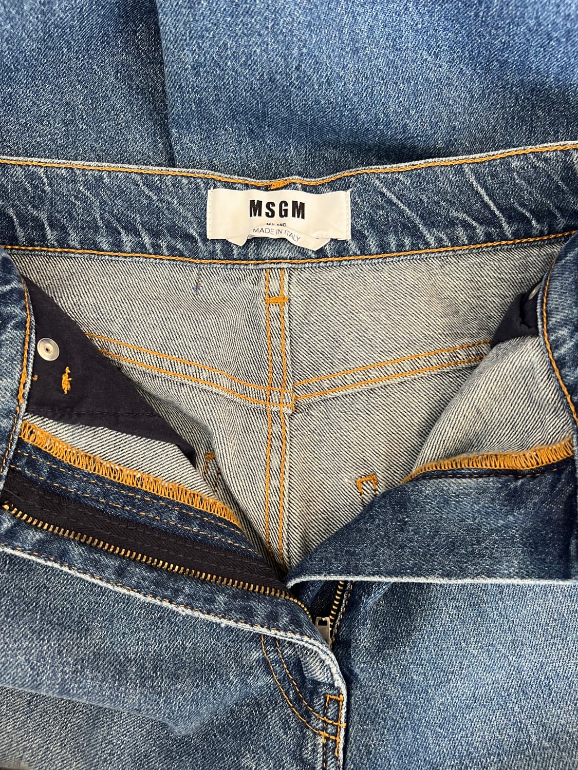 엠에스지엠 MSGM 여성 중청 와이드핏 데님팬츠 9부팬츠 상품이미지5