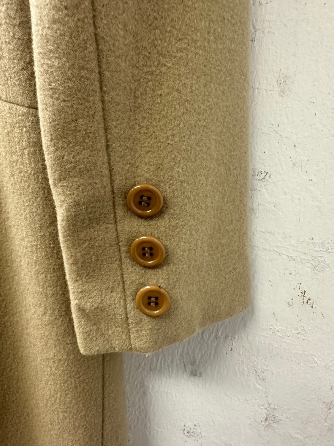 CECIL McBEE 세실맥비 울 블렌드 베이지 히든버튼 하프 코트 상품이미지6