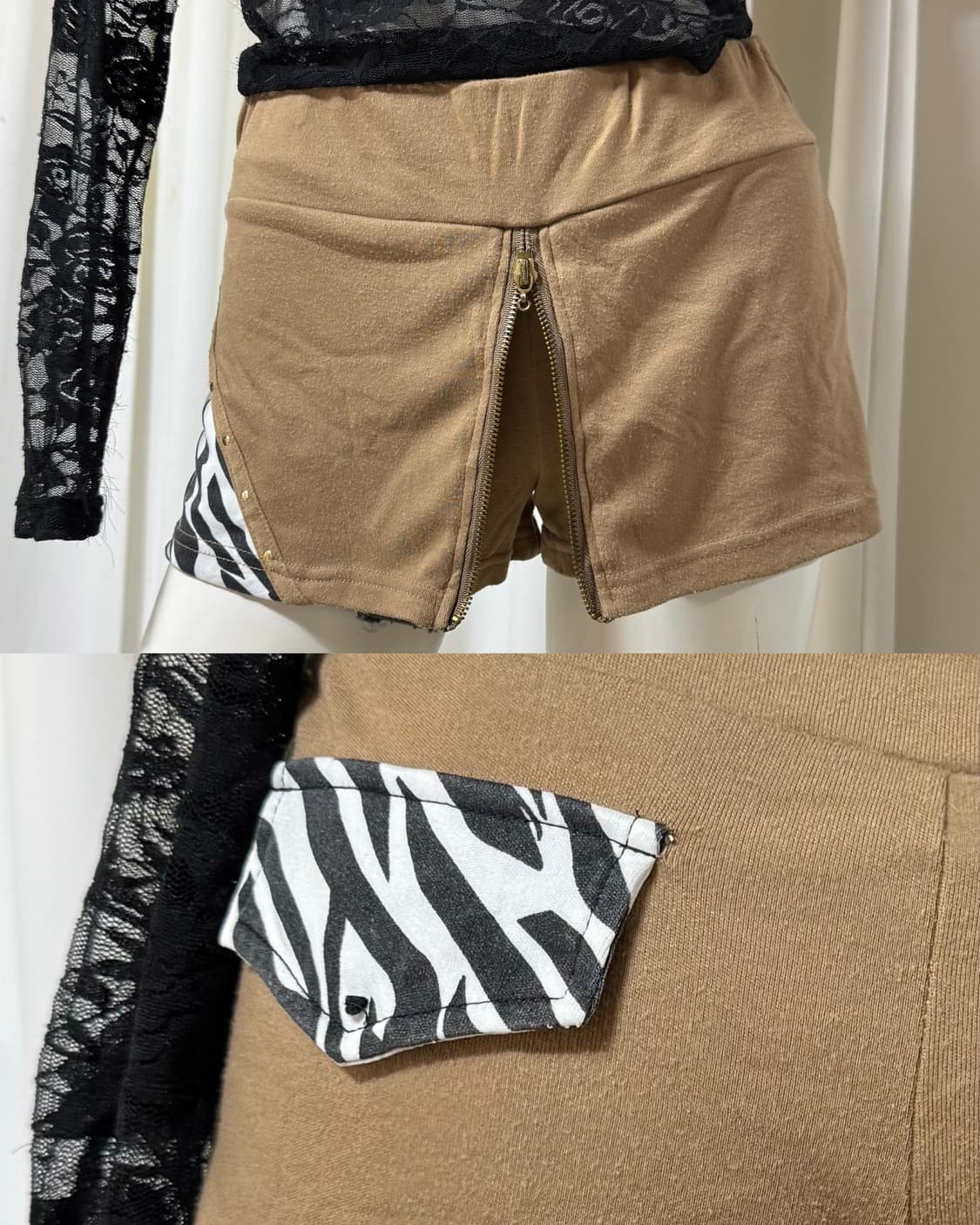 갸루st 지브라 스커트 상품이미지3