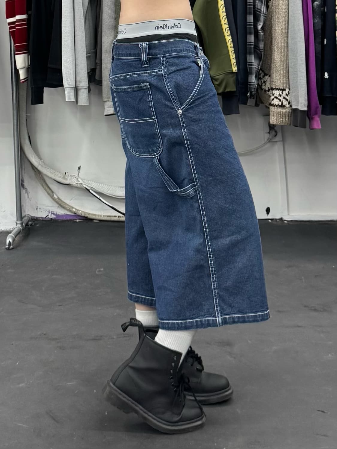 VTG 데님 카펜터 버뮤다팬츠 상품이미지2