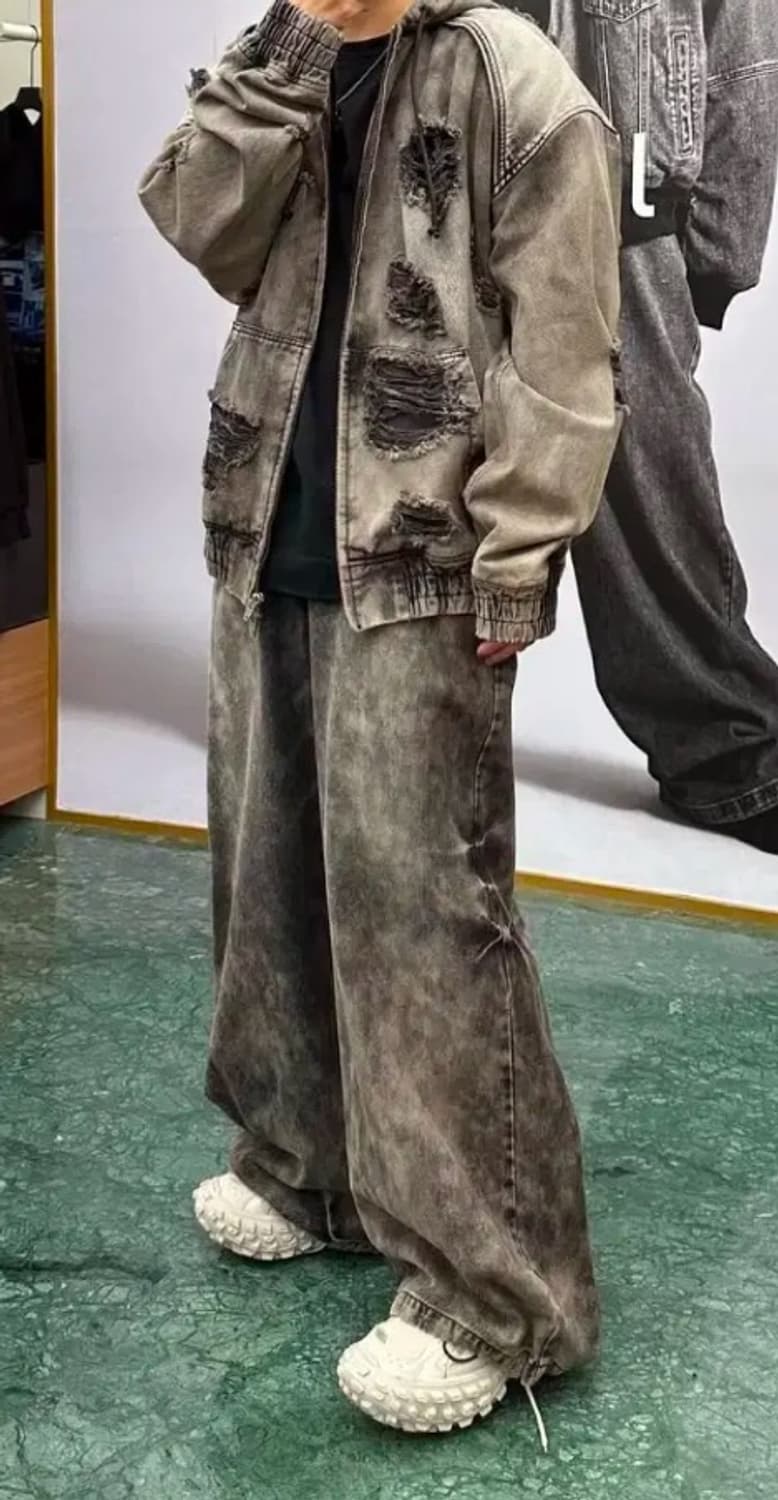 준지 /23fw 컬렉션 디스집업 와이드 데님팬츠 /48 상품이미지1