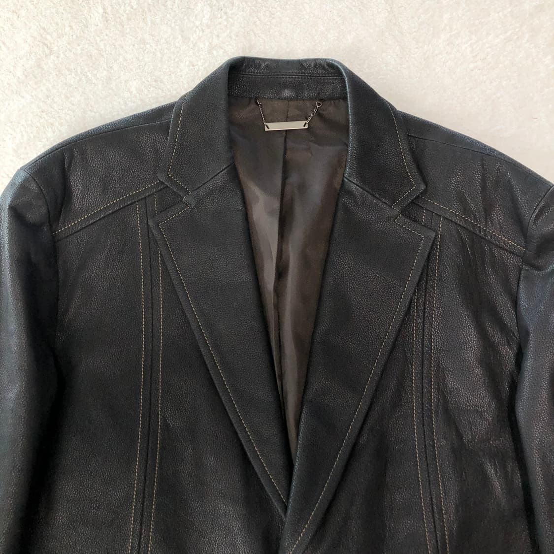 올젠 싱글 레더 블레이저 자켓  상품이미지4