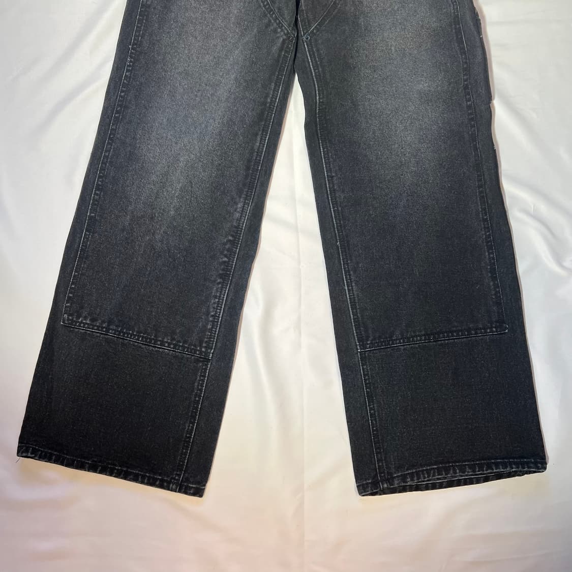 [XL]PIECE WORKER 피스워커 블랙 더블니 카펜터 데님 팬츠 상품이미지3