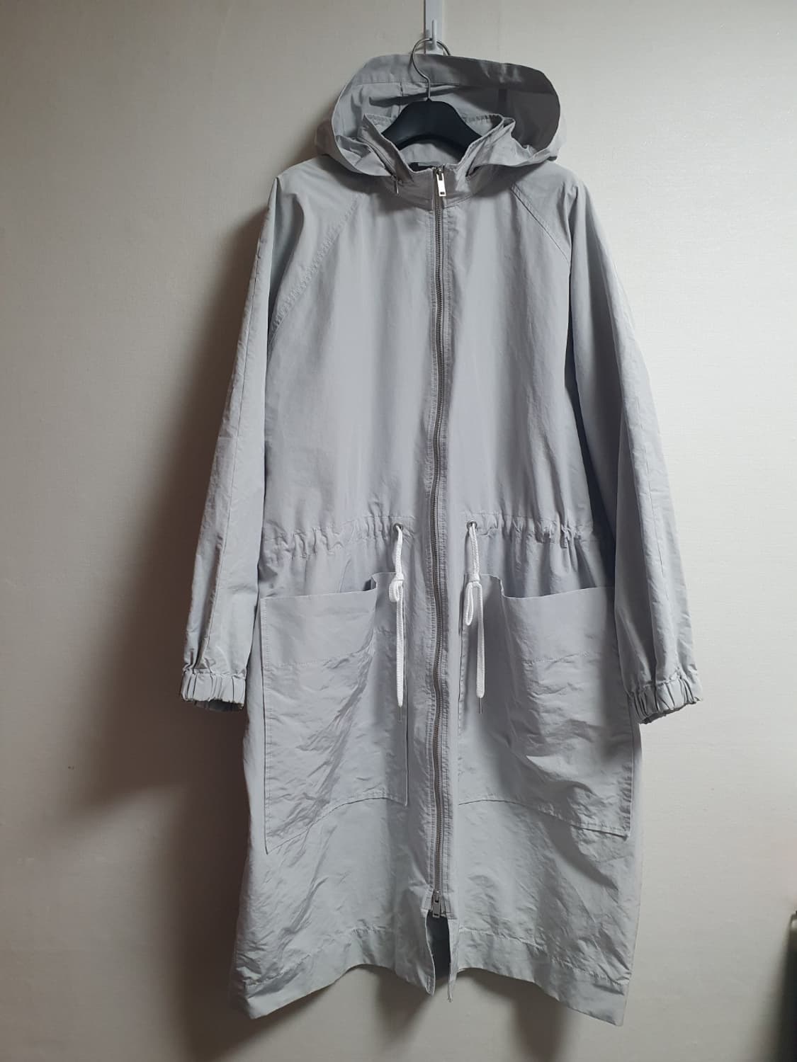 코스 COS 라이트그레이 후드 사파리 야상 자켓 오버핏 XL 상품이미지1