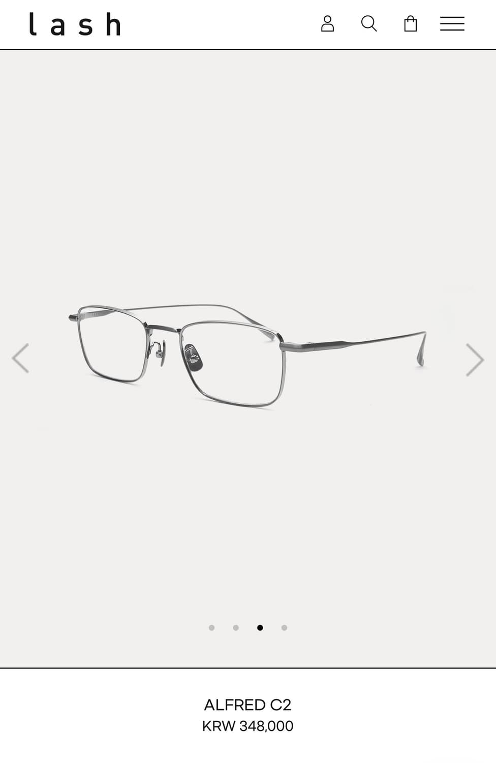 [새상품] 래쉬 lash 알프레드 c2 실버 안경 상품이미지3