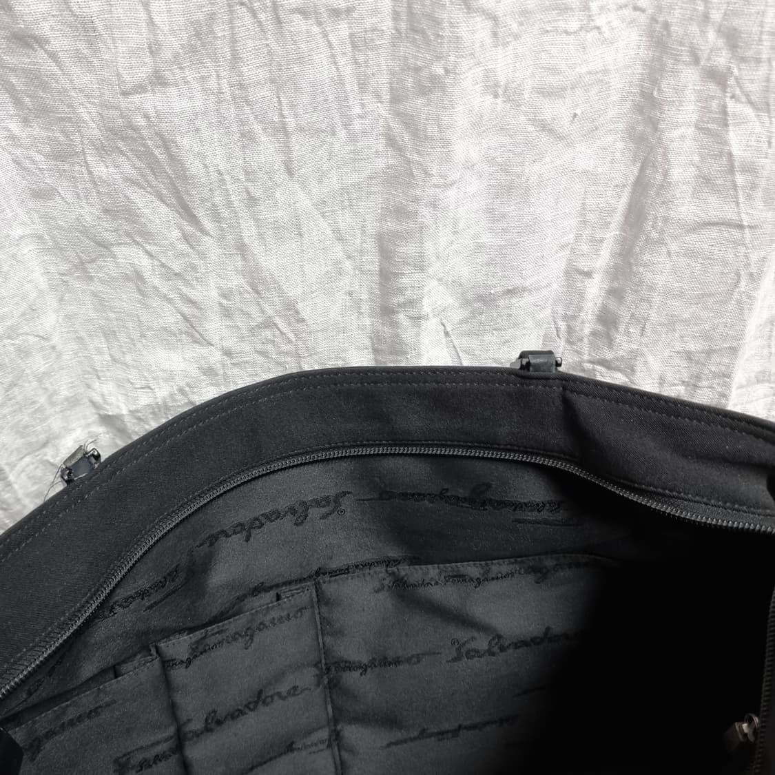 페라가모 체인핸들 패브릭 숄더백 쇼퍼백 토트백 가방 핸드백 / 상태좋음 상품이미지5