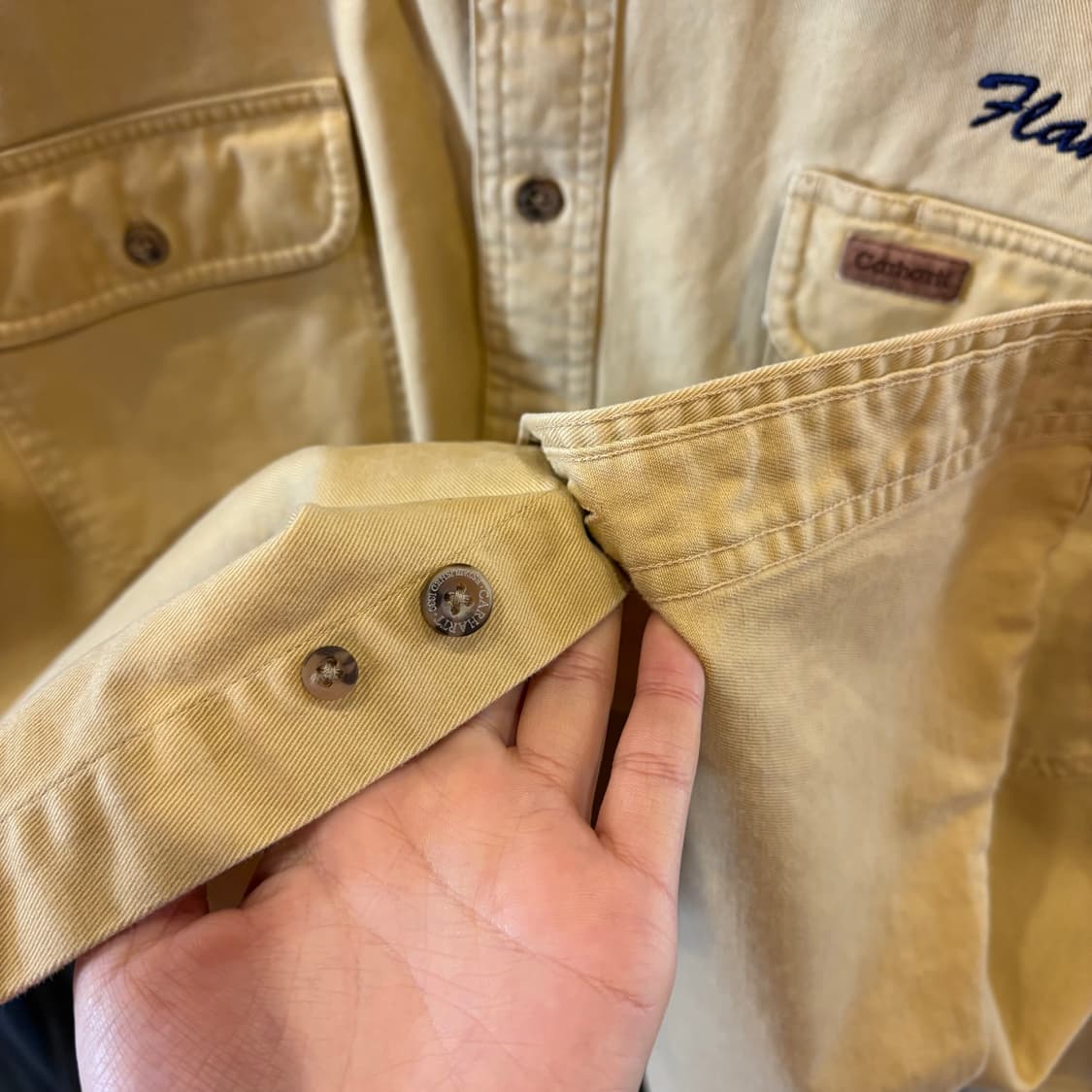 칼하트 워크 셔츠 베이지 XL 상품이미지7