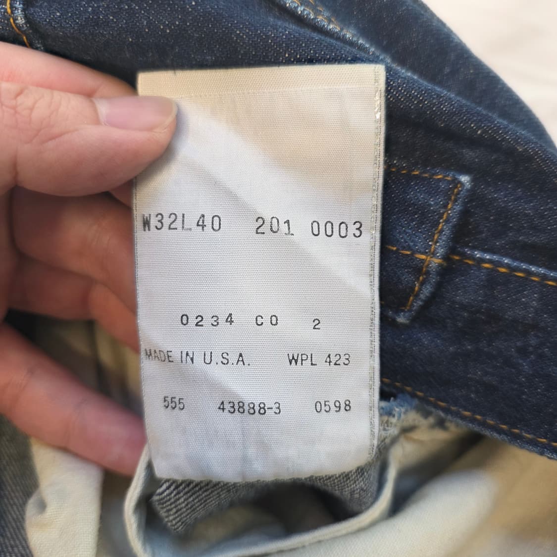 [W32L40]90s USA 리바이스 201XX 데님팬츠(555공장) 상품이미지5