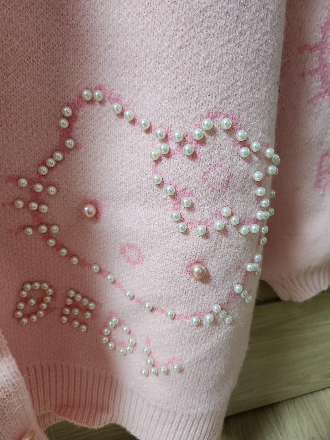 헬로키티 핑크 진주 세일러 가디건 상품이미지4