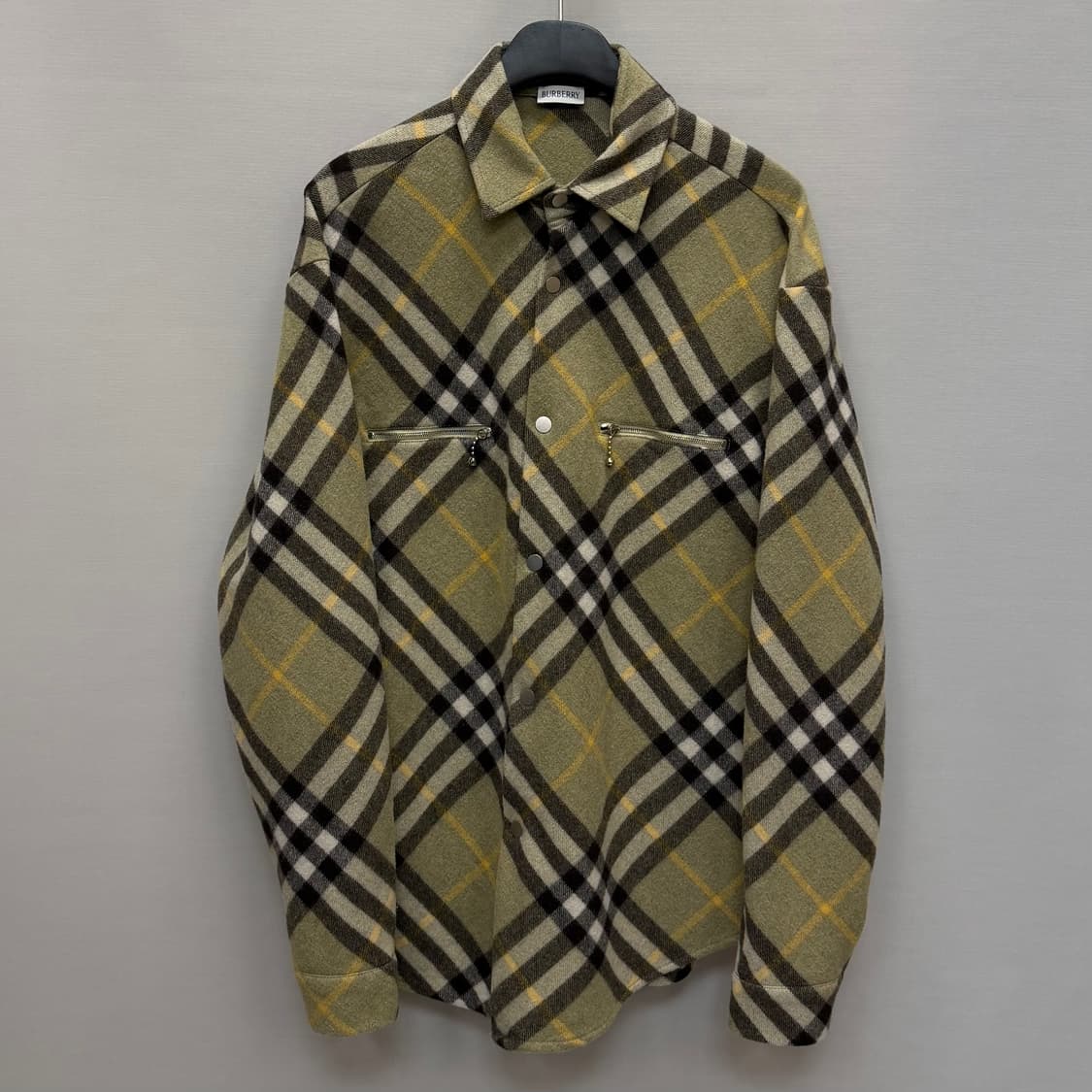 버버리 체크 울 블렌드 오버셔츠 ( 95~100 ) 상품이미지1