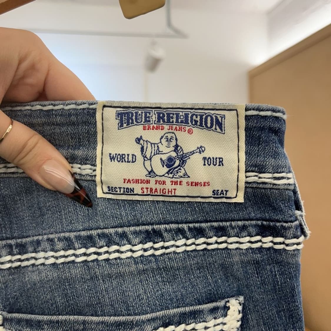 트루릴리전 고딕 빈티지무드 스트레이트 데님팬츠 26인치 C08348 상품이미지5