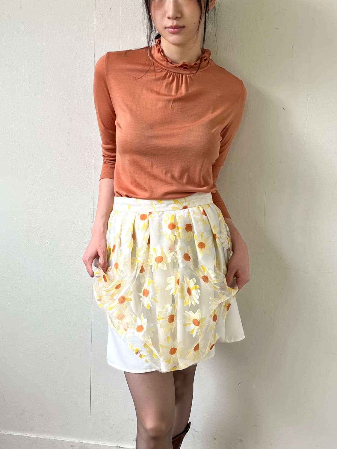 INGNI 플라워 쉬폰 미니 스커트 상품이미지4