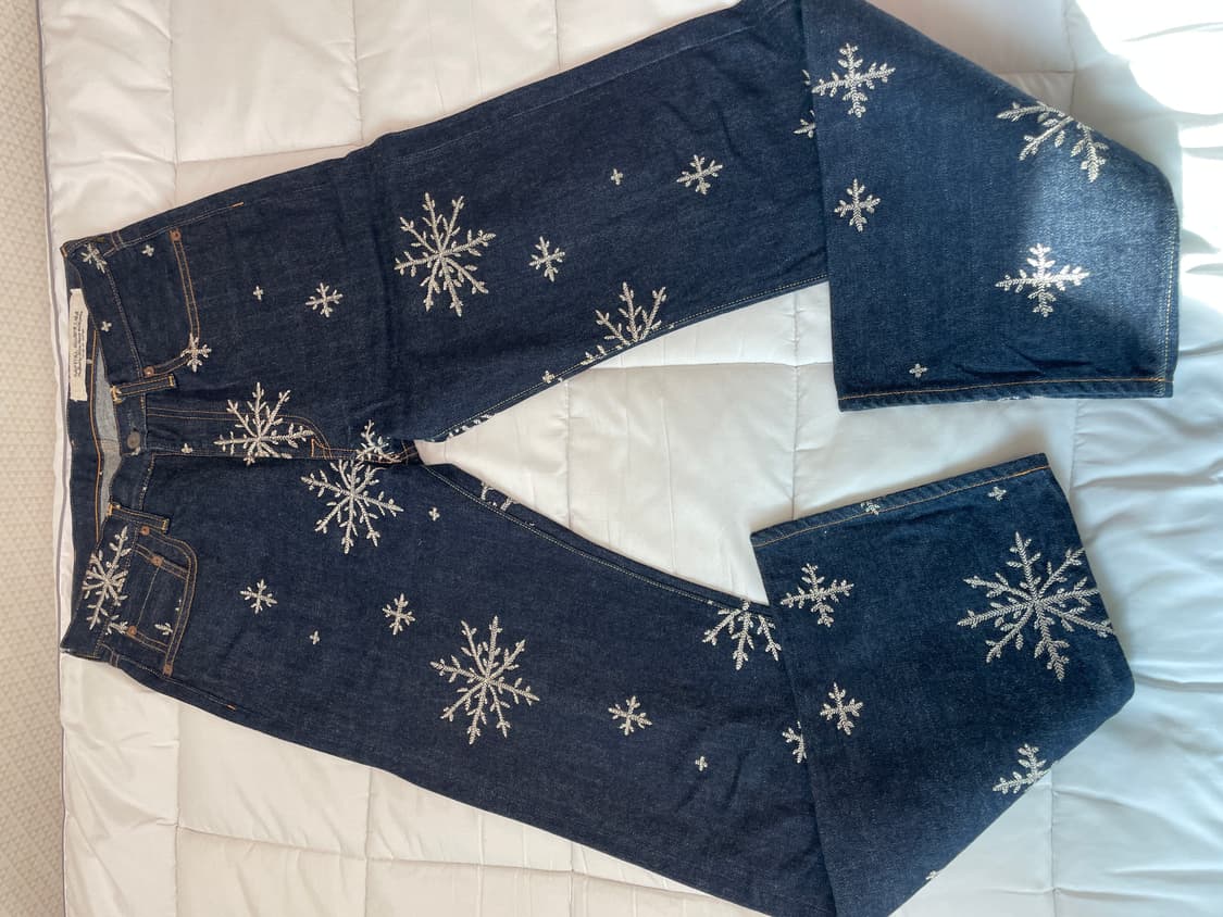 캐피탈 눈꽃 자수 데님 32 상품이미지3