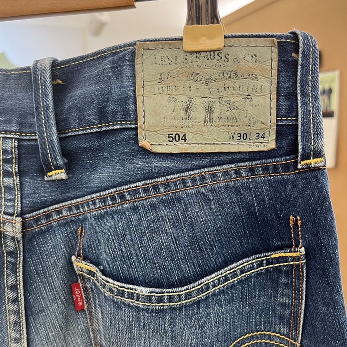 리바이스 504 빈티지레트로 00s 워싱 데님팬츠 30인치 C10967 상품이미지5