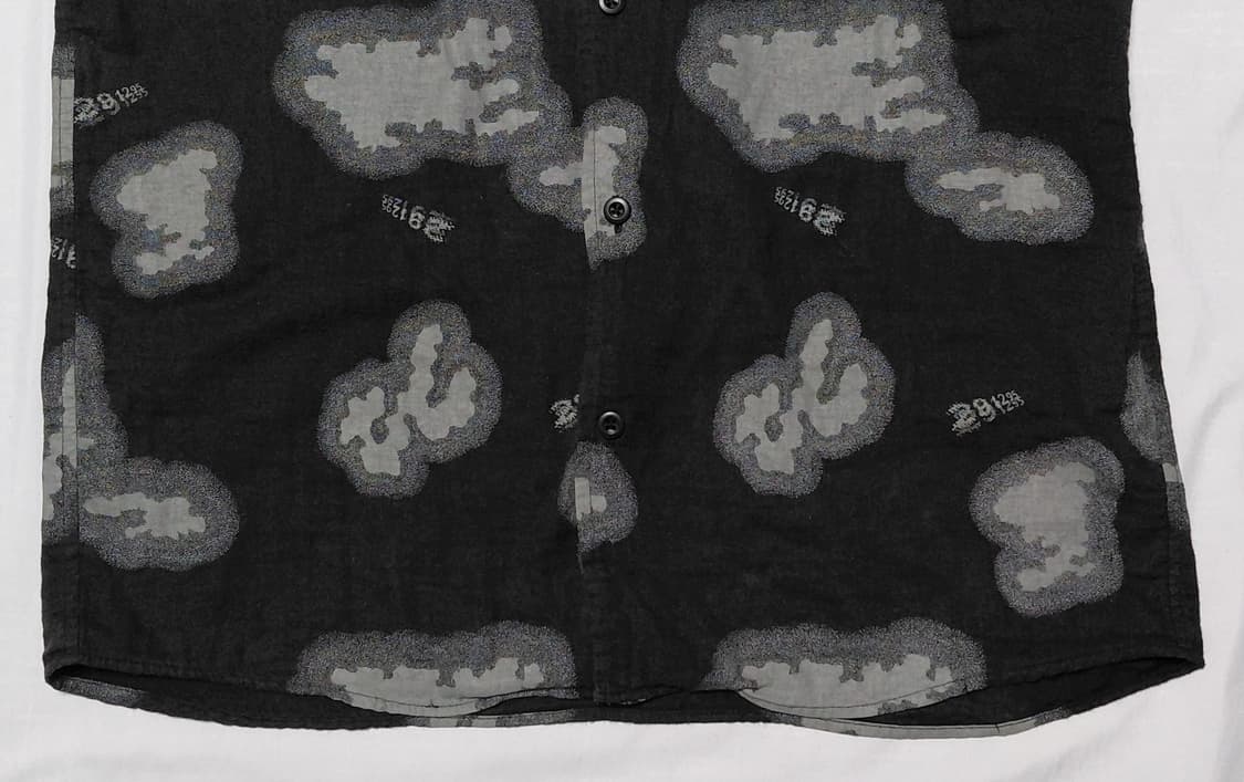 [291295=HOMME] 아카이브 쉐도우 클라우드 패턴 반팔 셔츠 상품이미지3