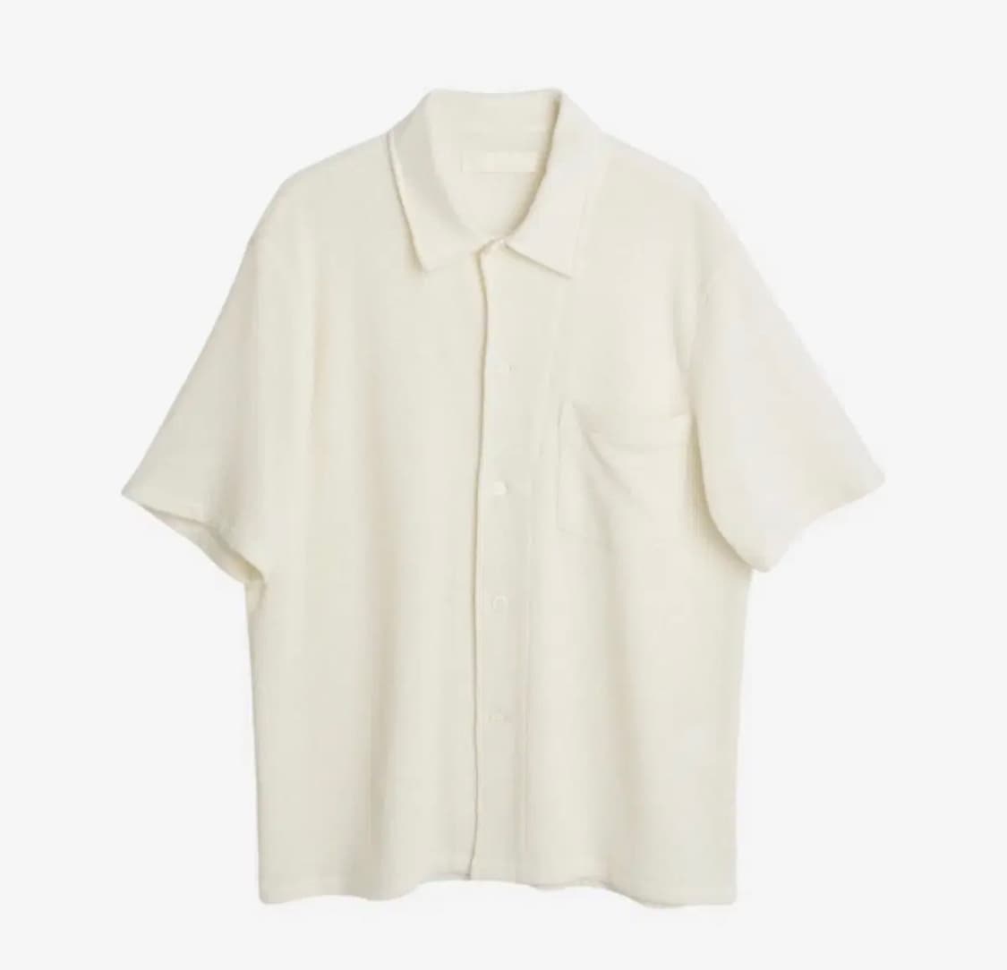 아워레거시 박스 셔츠 숏슬리브 화이트 부클레 상품이미지2