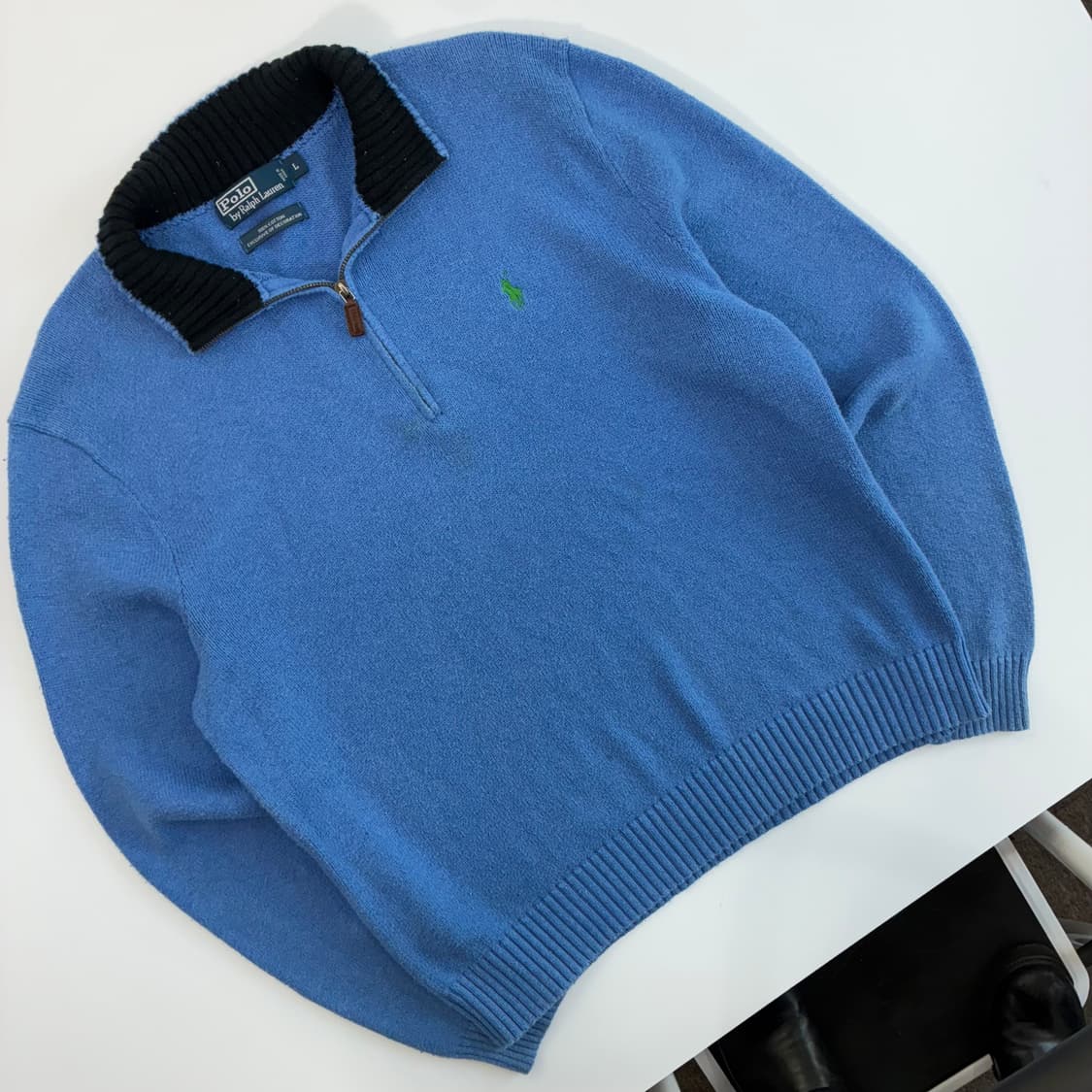 Polo  폴로 랄프로렌 자수 코튼 반집업 니트   상품이미지2
