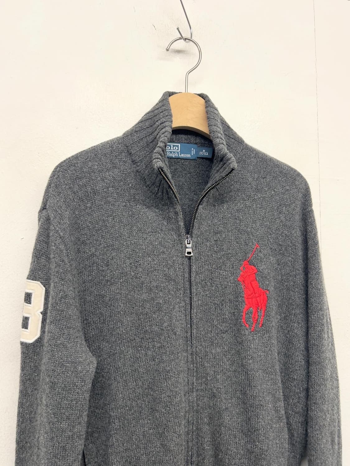 폴로 랄프로렌 그레이 집업 가디건 빅포니 상품이미지2