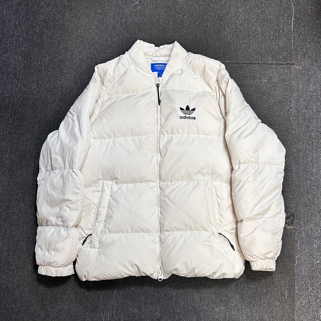 아디다스 화이트 패딩 점퍼 오리털 덕다운 파카 90 상품이미지2