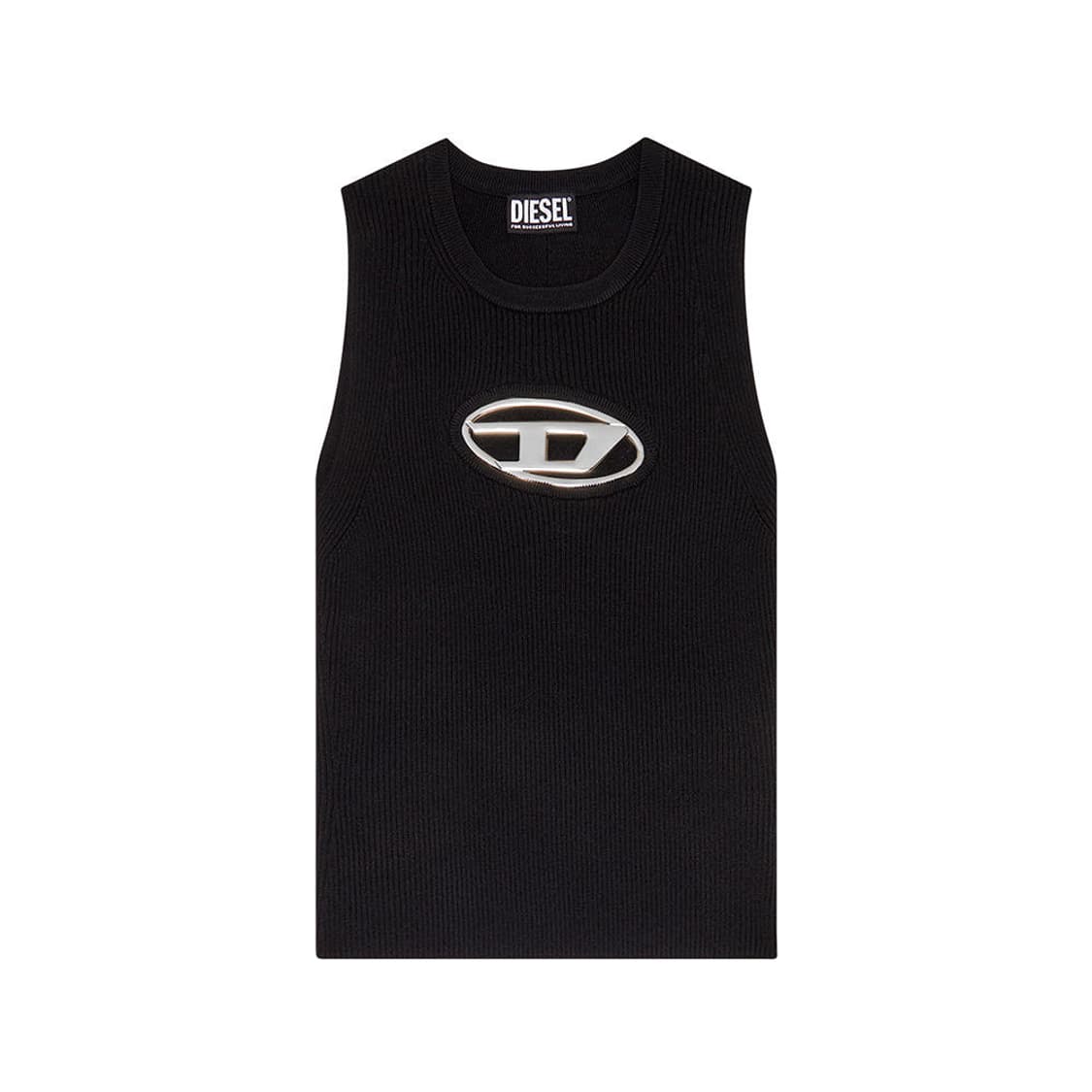 디젤 오네르바 탑 로고 플라크 컷아웃 니트 탑 상품이미지1